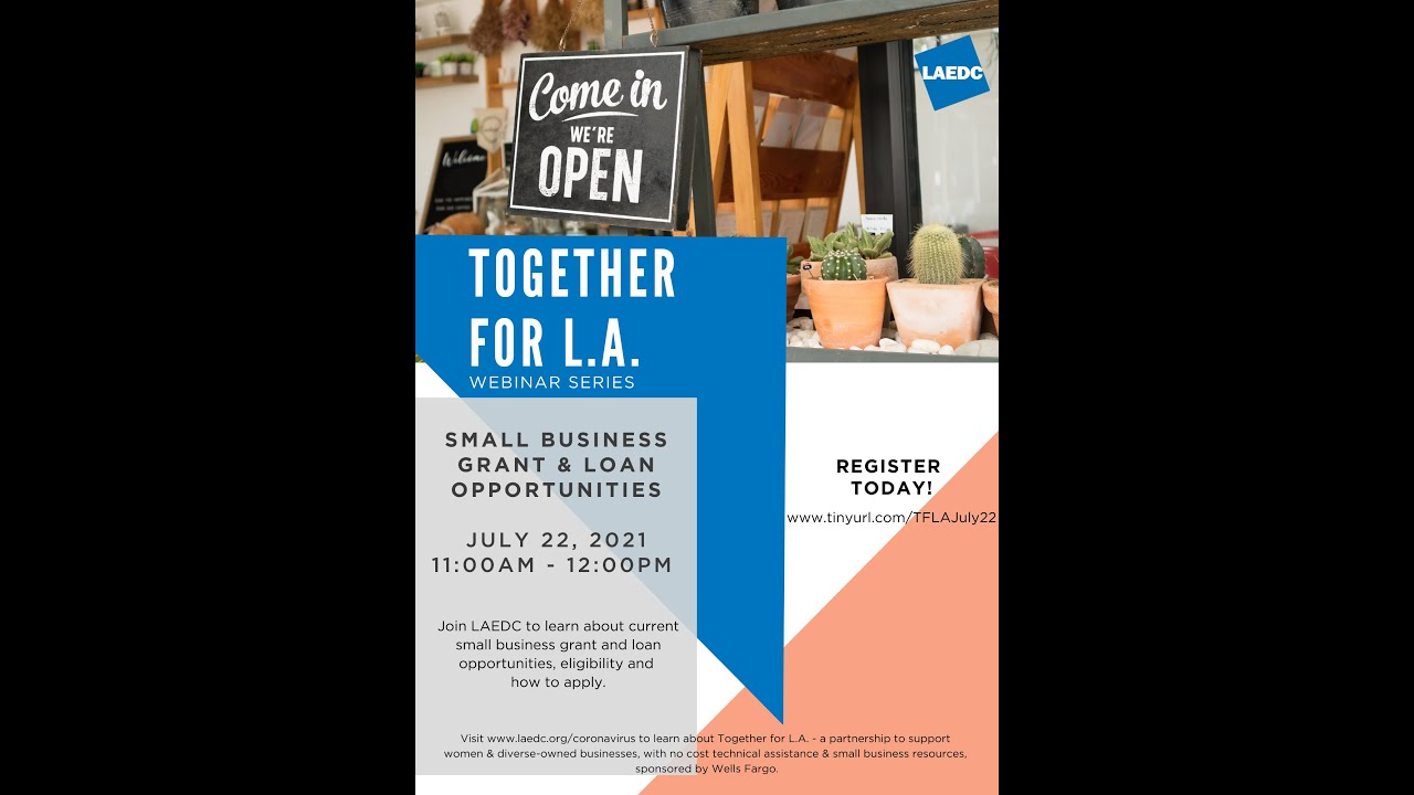 Small Business Grant & Loan Opportunities Webinar - YouTube