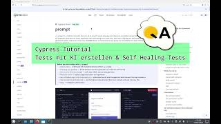 Cypress E2E Automation Tests mit AI | Self Healing Tests &amp; Prompts – Anfänger [Deutsch]