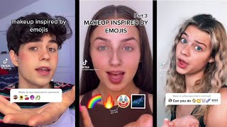 Makeup inspired by emojis  || Tiktok Viral Makeup Challenge (Part 1)