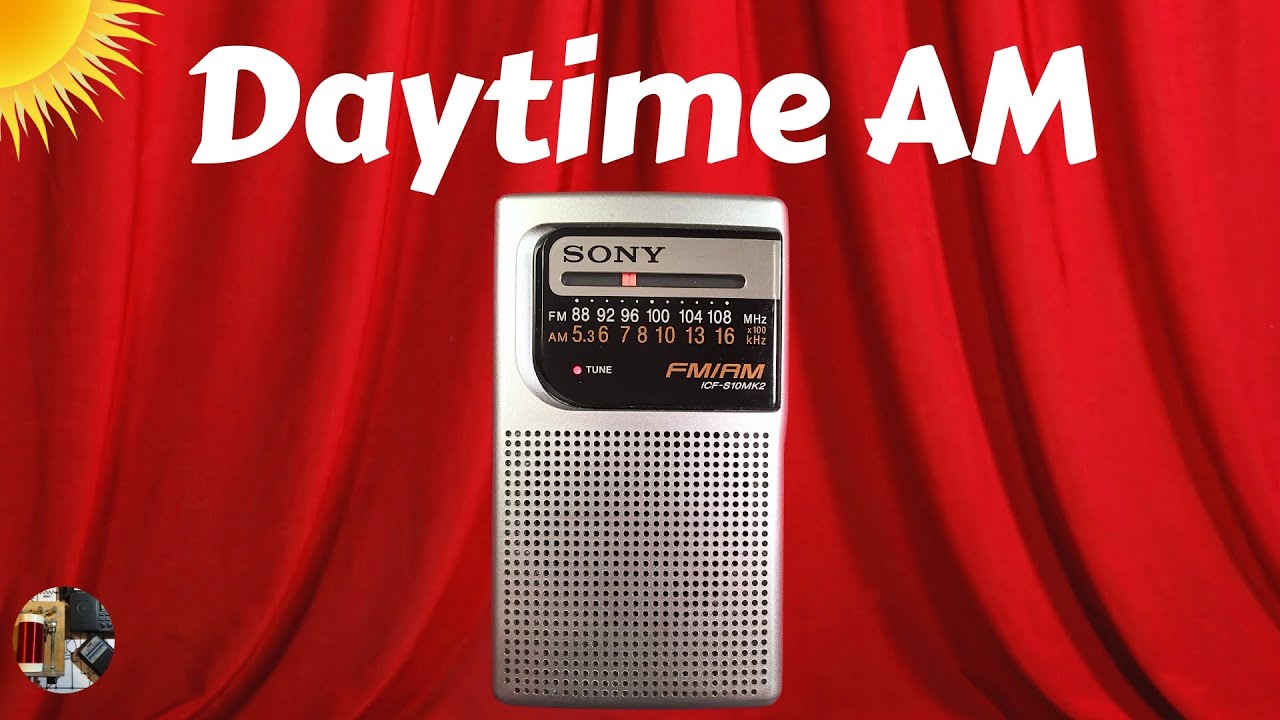 Sony ICF-S10MK2 AM FM Portable Radio Daytime AM - YouTube