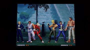 King of Fighters 2003 MVS Omega Neo Geo RGB Scart to HDMI through OSSC Scanlines on Sony 49X900F
