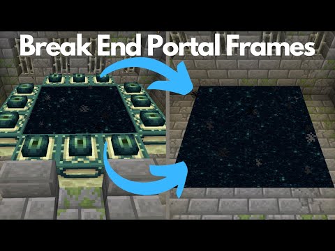 How to Break End Portal Frames -Vanilla Minecraft 1.16 - Java Edition