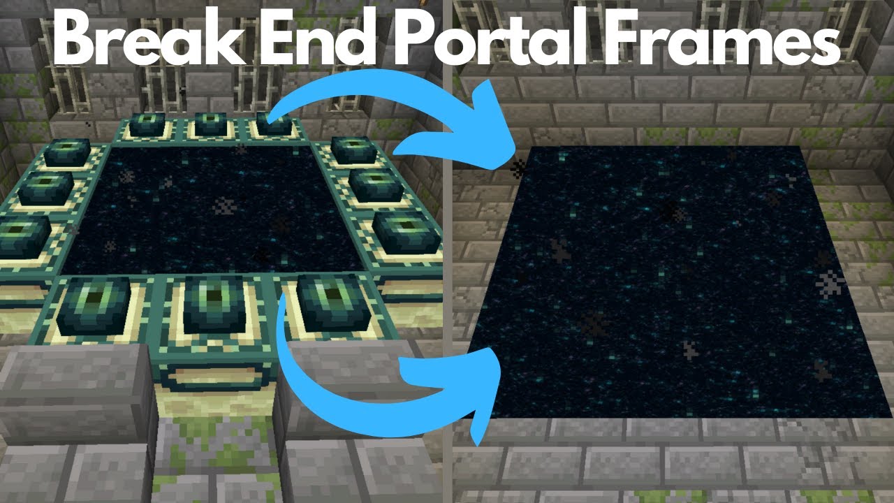 How To Break End Portal Frames Vanilla Minecraft Java Edition