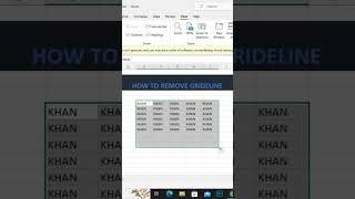 Remove Grid lines in Excel # #excel #microsoftexcel #excelshortcuts #excelsolutions #exceltutorial