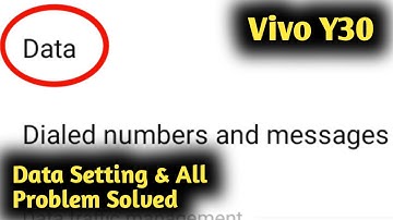 Vivo Y30 Data Setting & All Problem Solved