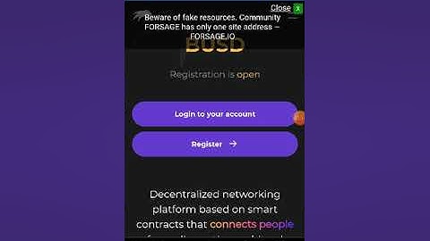 FORSAGE BUSD REGISTRATION Part 1