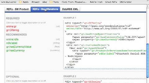 Yahoo GoodRelations Tool