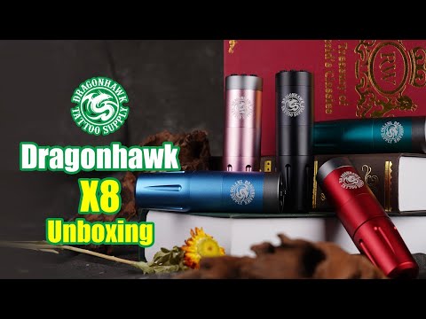Видео: Беспроводная роторная тату-машинка Dragonhawk X8, красная
