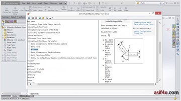 Solidworks Sheet Metal Essential 04 Bend allowance