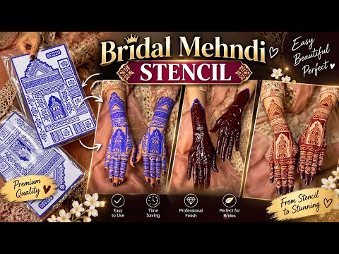 Bridal mehndi stencil