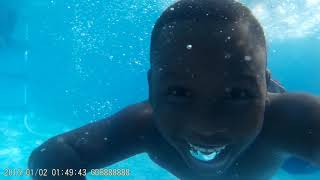 Underwater Surveillance Camera Captures ItsJFunk & Soinlovefamily in Swimming Pool