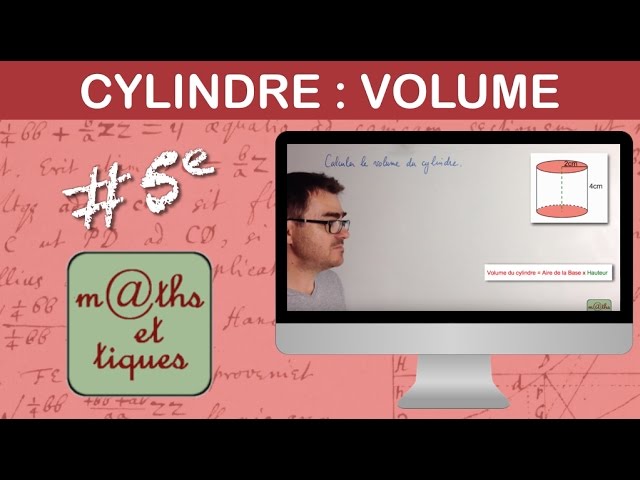 Calculer le volume d'un cylindre - Cinquième - YouTube