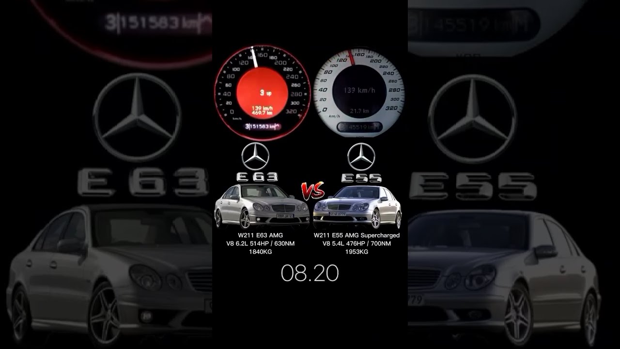 Mercedes Benz E63 Vs E55