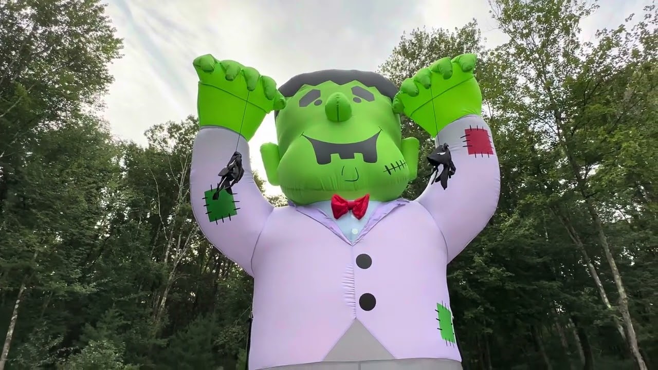 Надувной Франкенштейн Gemmy 2004 12,5 футов (12,5 футов) на Хэллоуин — распаковка/обзор