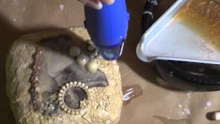 French shabby altered bottle Tutorial 4