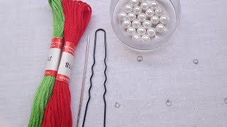 Hand Embroidery Amazing Trick# Easy Flower Embroidery Trick with Hair U pin # Sewing Hack