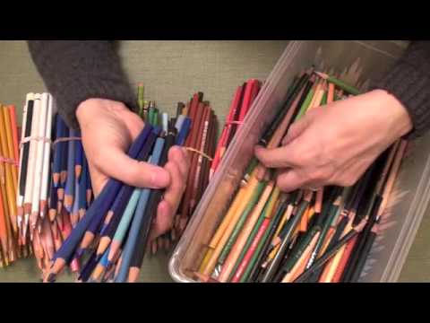Sorting Pencils (ASMR trigger sounds, soothing, relaxing, intense tingles)