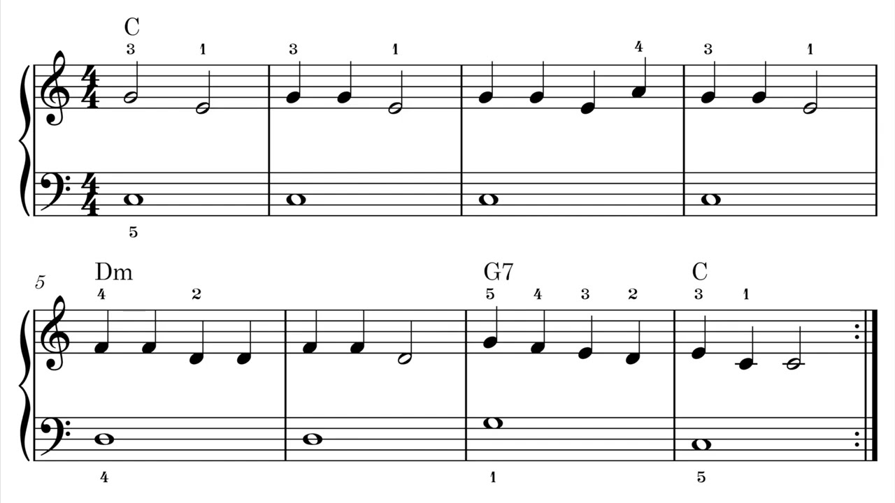 Rain Rain Go Away - Easy piano sheet music | Capotasto Music - YouTube