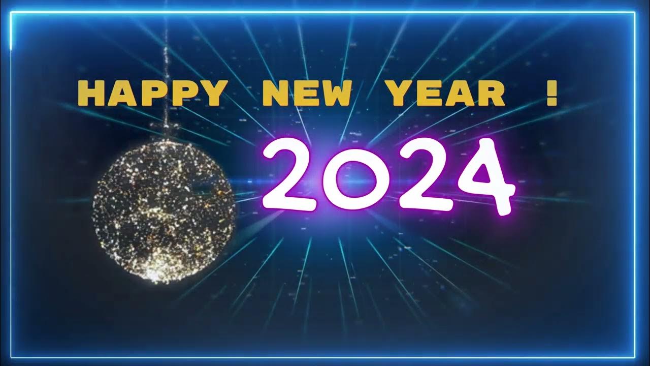 HAPPY New year 2024 countdown 10 Seconds With Voice Auld Lang Syne