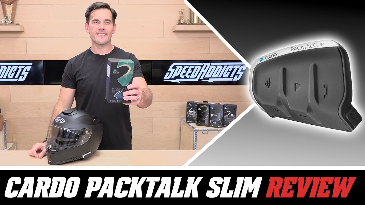 Lim patrice Forløber Cardo Packtalk Slim Bluetooth Headset Review at SpeedAddicts.com - YouTube