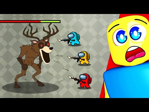 Mini Crewmate vs 99 Nights in the Forest (Among Us Animations)