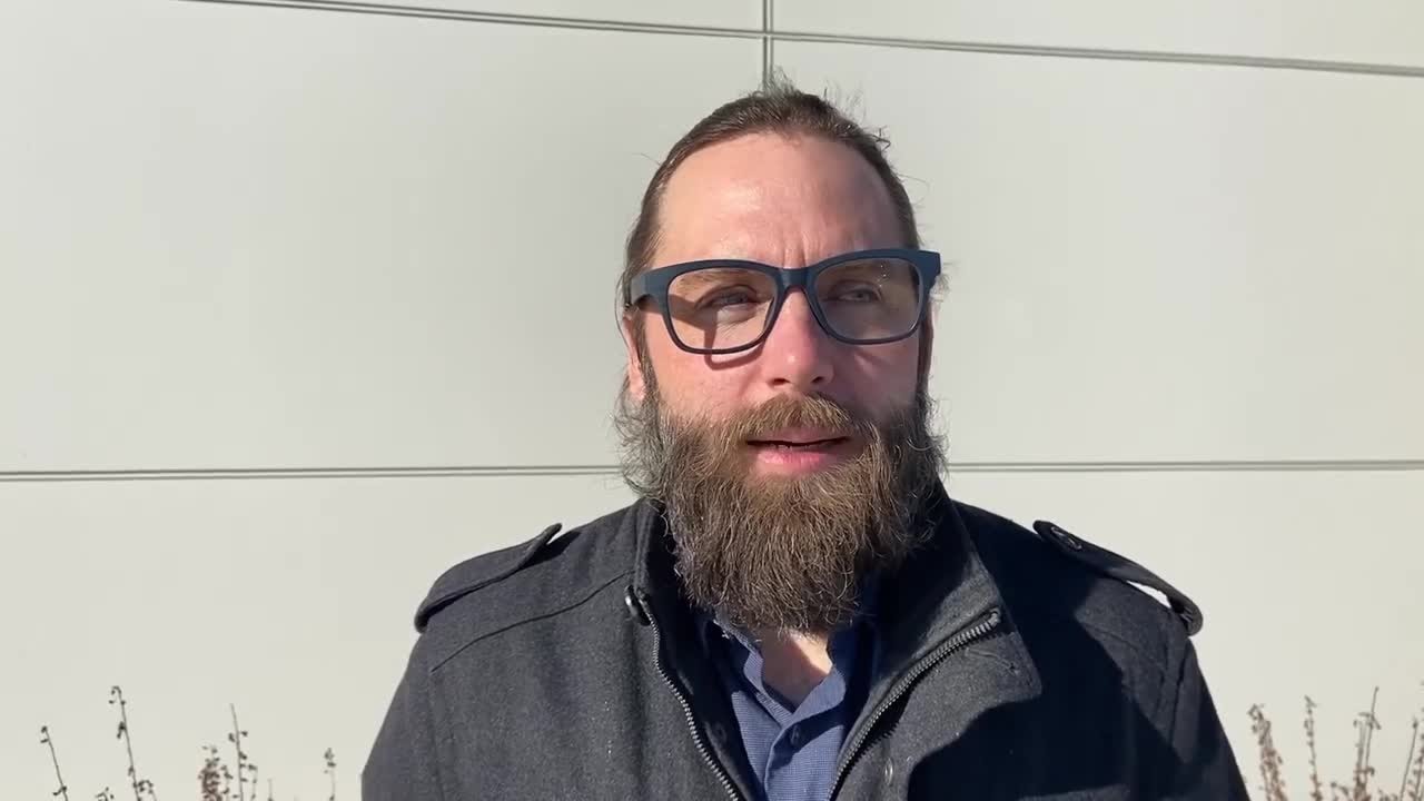 Josh Balk speaks about benefits of new signs for local creeks and watersheds