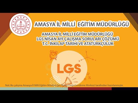 AMASYA | NİSAN AYI 2. ÖRNEK SORULARIN ÇÖZÜMÜ | T.C. İNKILAP TARİHİ VE ATATÜRKÇÜLÜK