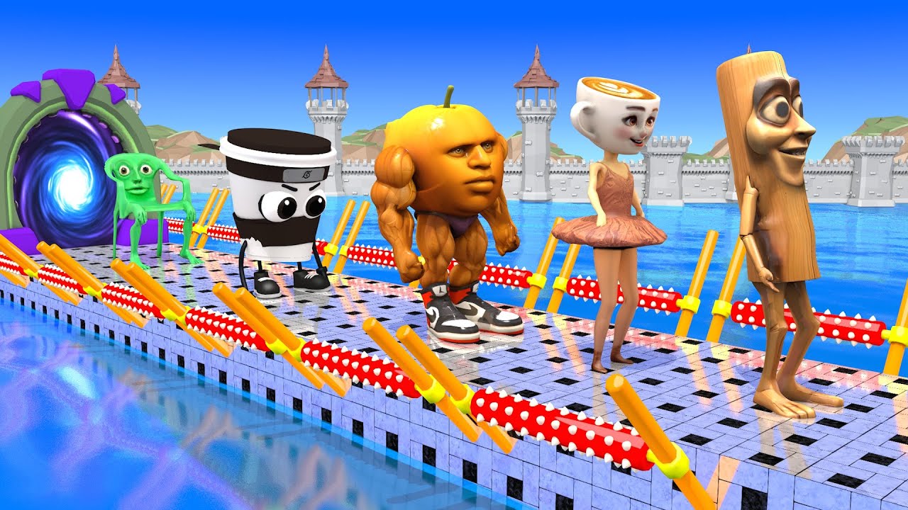 Long Slide Game With Cow Elephant Gorilla Hippopotamus Tiger 3d Animal Game Funny 3d Animals