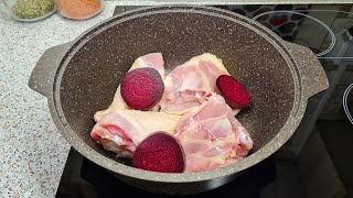 Why am I cooking chicken with beetroot? Awesome breakfast! What I cook several times a week!