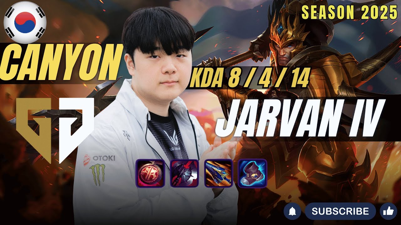 GEN Canyon JARVAN IV vs HECARIM Jungle - Patch 25.24 KR Ranked | lolrec