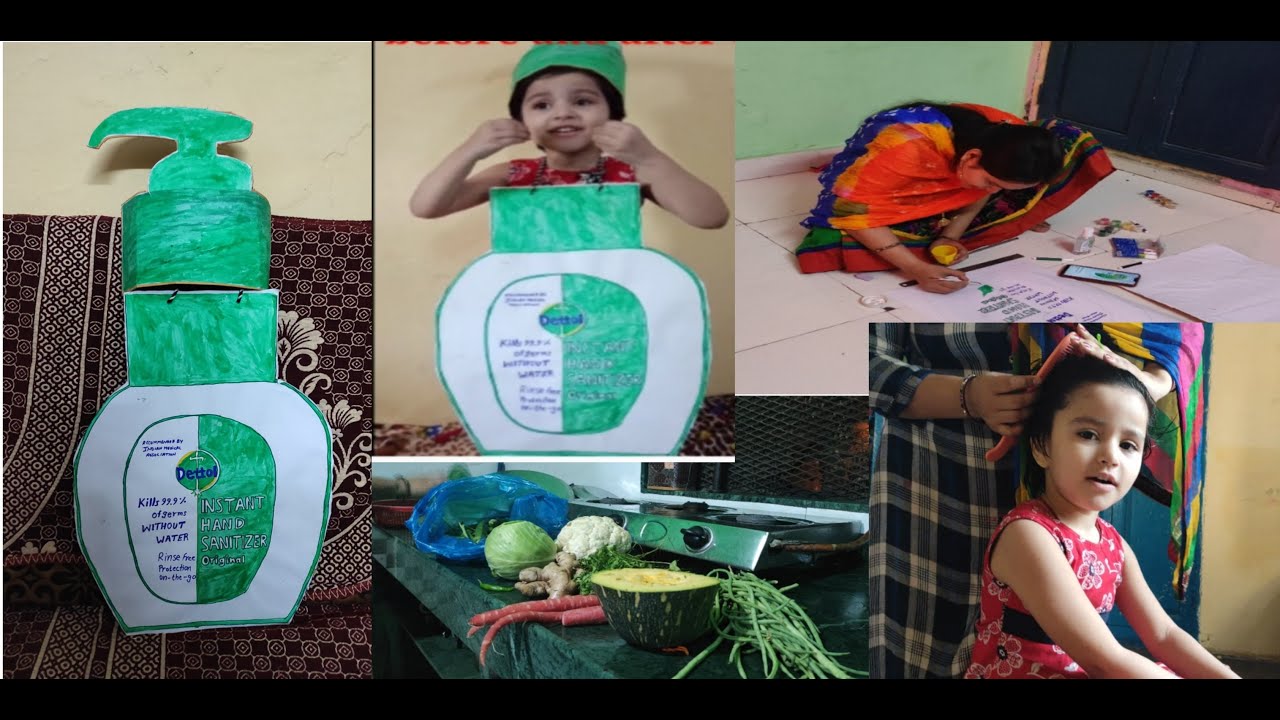 Fancy dress competition के लिए देखो मैने बना दिया dettol hand sanitizer