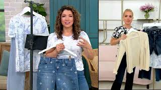Laurie Felt Daisy Denim Weekender Shorts on QVC