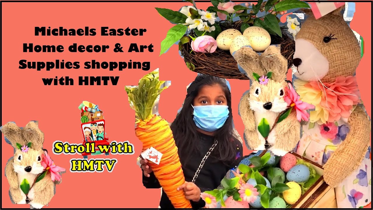 Michaels Easter Home decor & Art supplies shopping with HMTV