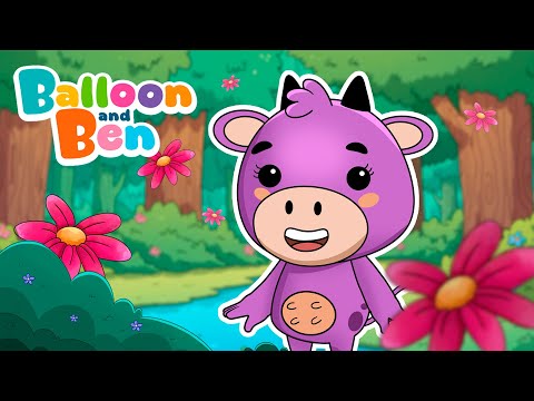La Vaca Rosa 🐄🌸 Canción Infantil Tranquila para Aprender las Vocales – Balloon y Ben