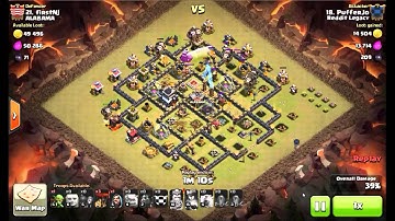 TH9 Vs TH9 Double Zap Quake Laloon (Clan War #34)
