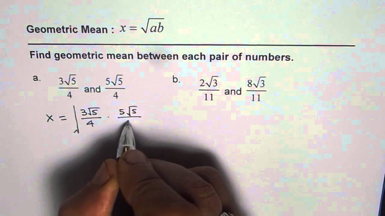 how-to-find-geometric-mean-with-2-numbers