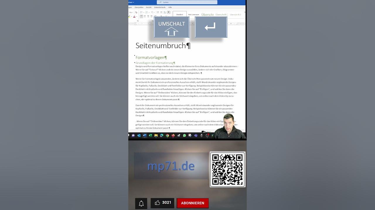 Word zeilenumbruch vs absatz enter taste youtube