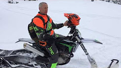 Crazy Fun! Arctic Cat SVX 450 Snow Bike Ride Review