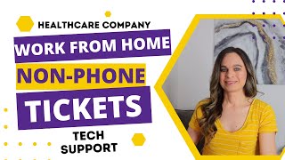 Healthcare Company Hiring Tickets (Non-Phone) Tech Support Work From Home Job | No Degree Needed!
