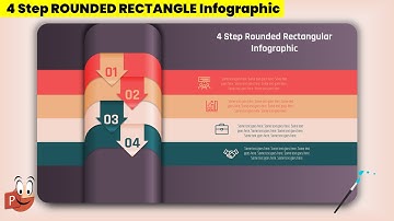 76.Powerpoint Presentation with 4 Step Rounded Rectangular Infographic|Free PPT Template