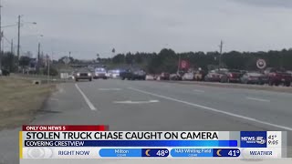 Video released of Crestview man leading deputies on police chase in stolen truck