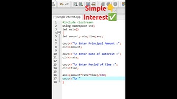 Creating a Simple Interest Program in C++
