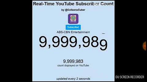 ABS CBN 10 million subscribe Live count