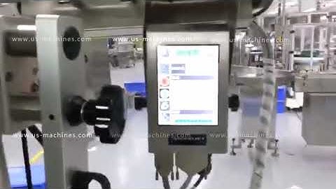 Automatic real time print adhensive label bottle top labeling machine testing video