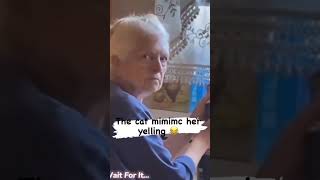 The cat mimic her yelling #shorts