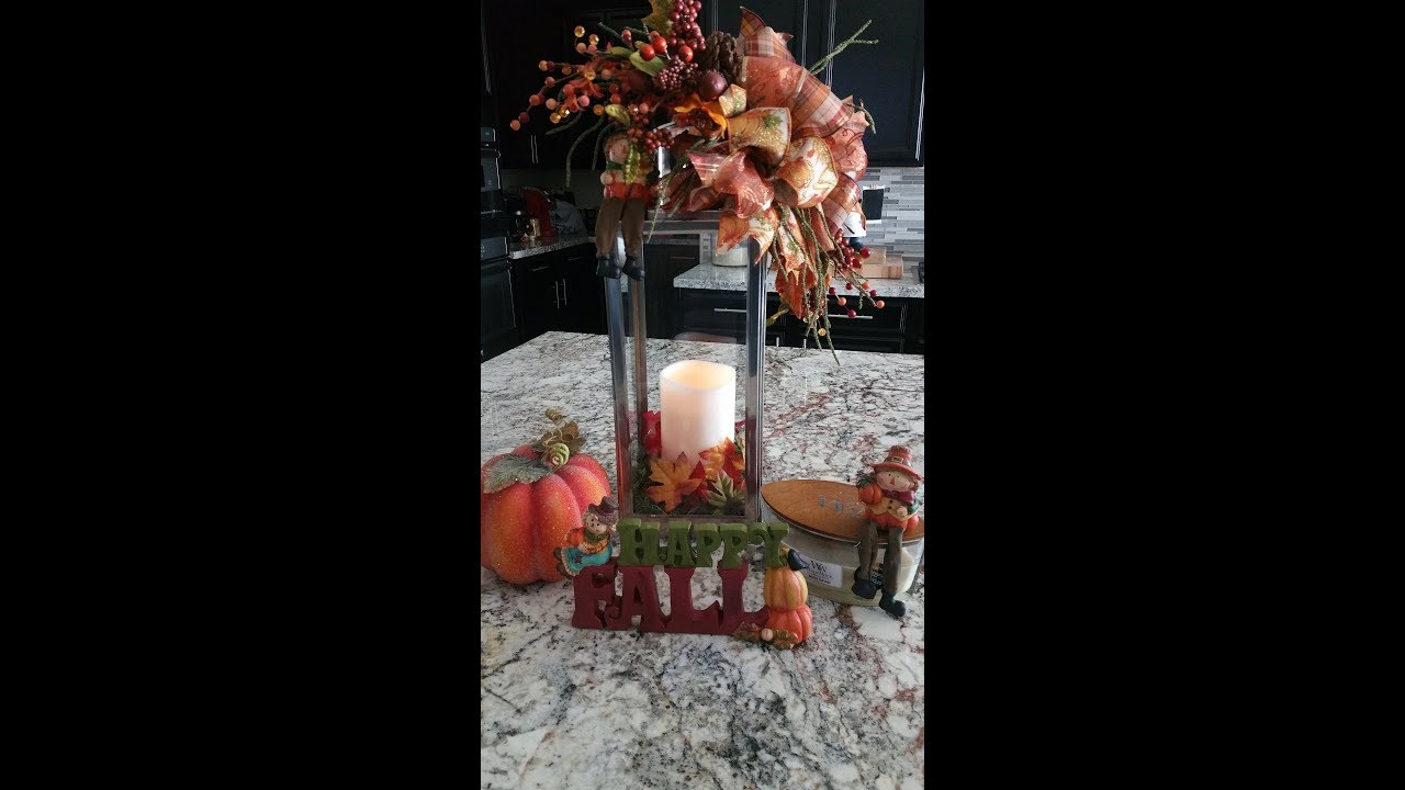 DIY Fall lantern swag