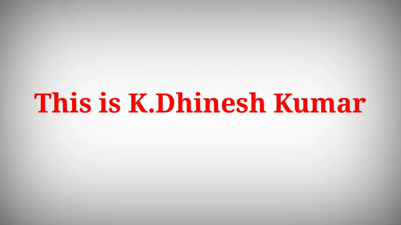 YouTube Channel Intro Video | DK's Vista