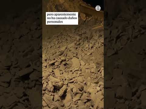 Así ha quedado la torre de la iglesia de Viguera (La Rioja), del siglo XVII, tras derrumbarse #Torre