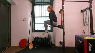 Dip Bar Knee Tuck Hold
