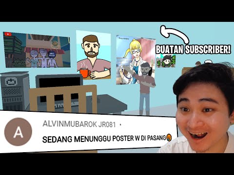 ngereaksi GAMBAR-GAMBAR SUBSCRIBER buat POSTER game STREAMER SIMULATOR GW!